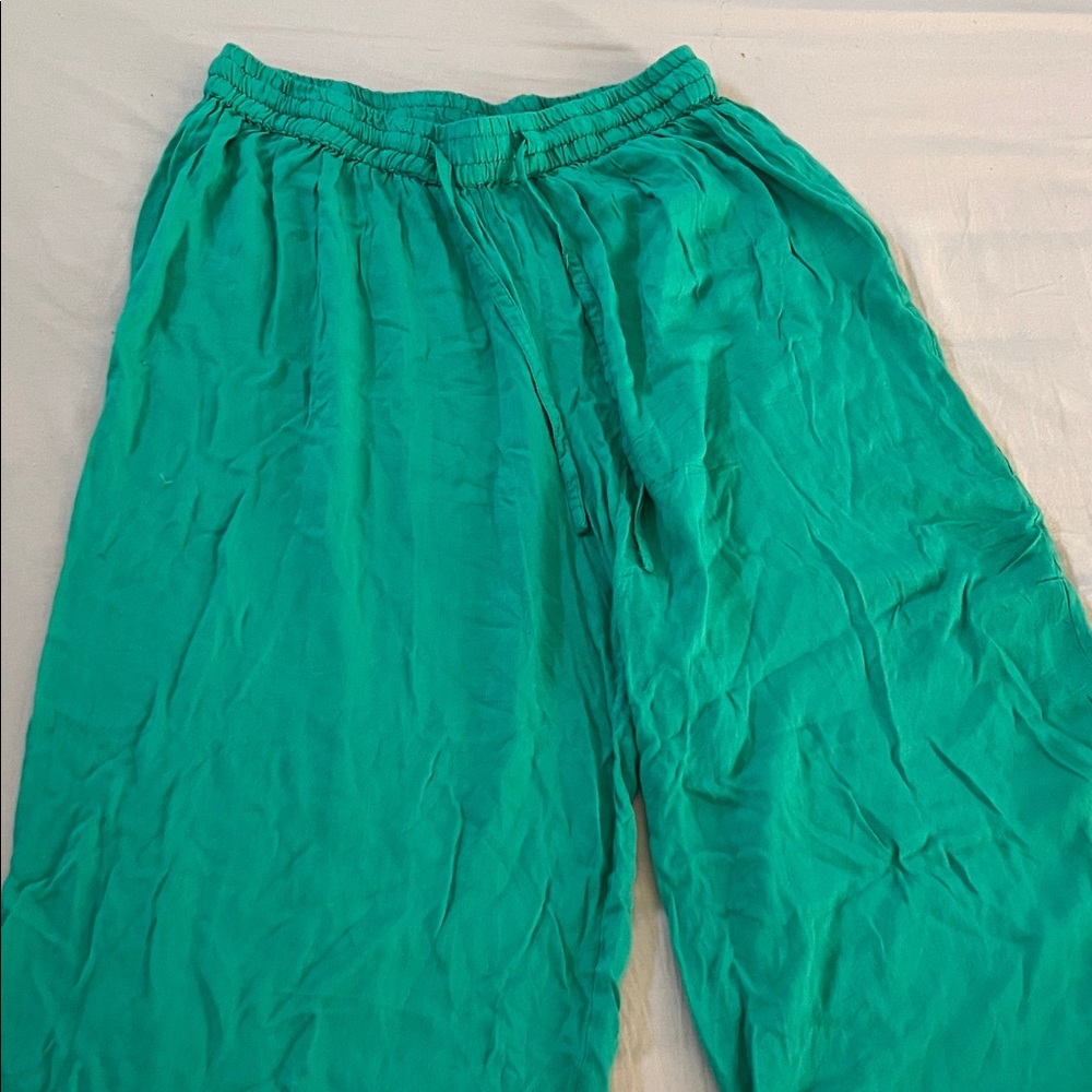 Connection 18 Emerald Green Pants size M cropped 21” inseam